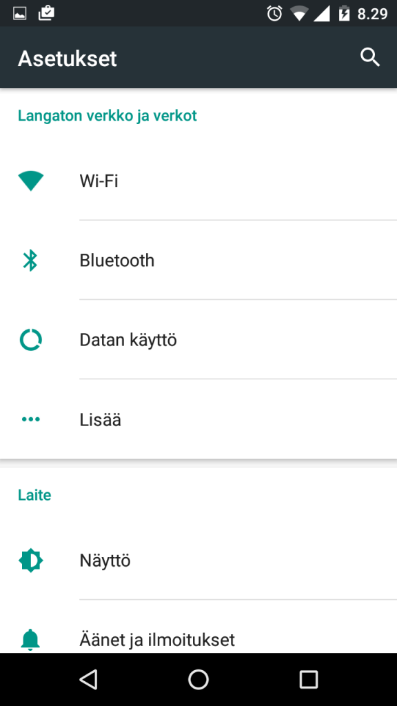Android wlan valitse Wi-Fi